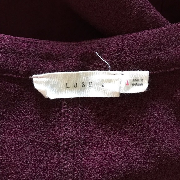 Lush wine red midi dress size L - Picture 12 of 12